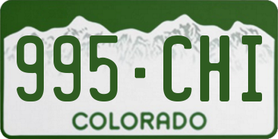 CO license plate 995CHI