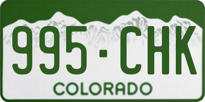 CO license plate 995CHK