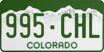 CO license plate 995CHL
