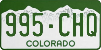 CO license plate 995CHQ