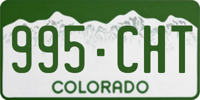 CO license plate 995CHT