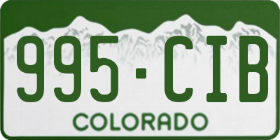 CO license plate 995CIB