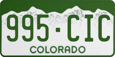 CO license plate 995CIC