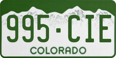 CO license plate 995CIE