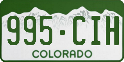 CO license plate 995CIH