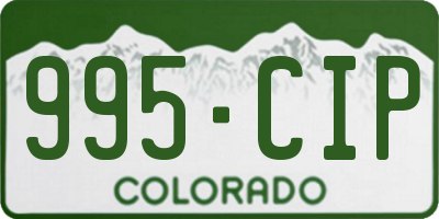 CO license plate 995CIP