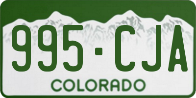 CO license plate 995CJA