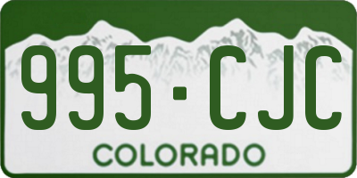 CO license plate 995CJC