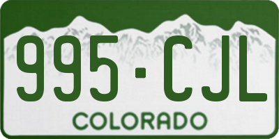 CO license plate 995CJL