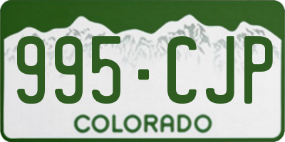 CO license plate 995CJP