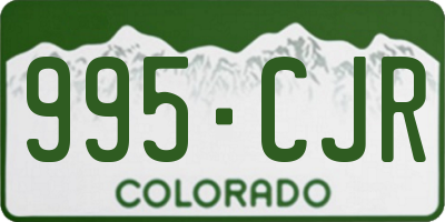 CO license plate 995CJR