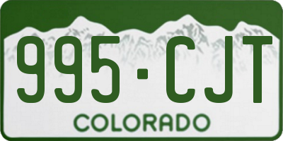 CO license plate 995CJT