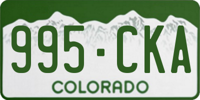 CO license plate 995CKA