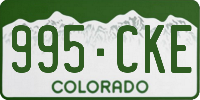 CO license plate 995CKE