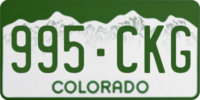CO license plate 995CKG