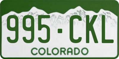 CO license plate 995CKL