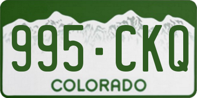 CO license plate 995CKQ