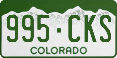 CO license plate 995CKS
