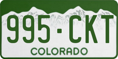 CO license plate 995CKT