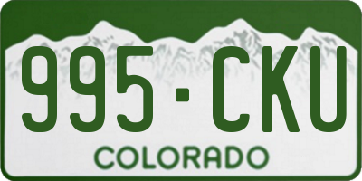 CO license plate 995CKU