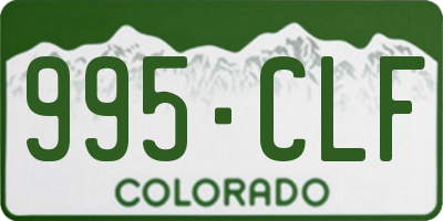 CO license plate 995CLF