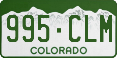 CO license plate 995CLM