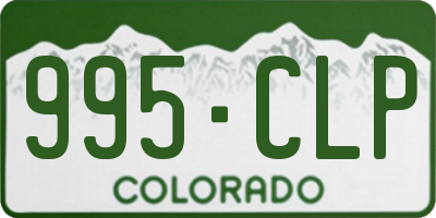 CO license plate 995CLP