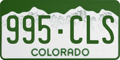 CO license plate 995CLS