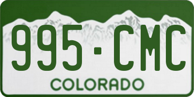 CO license plate 995CMC