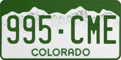 CO license plate 995CME