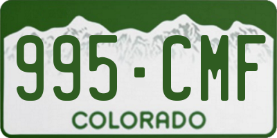 CO license plate 995CMF