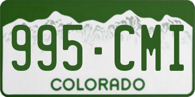CO license plate 995CMI