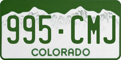 CO license plate 995CMJ
