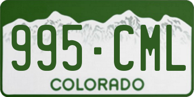 CO license plate 995CML