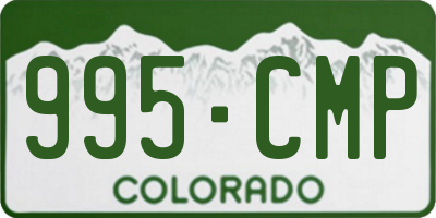 CO license plate 995CMP