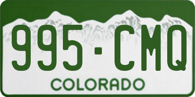CO license plate 995CMQ