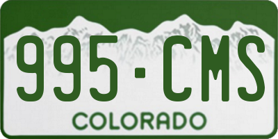 CO license plate 995CMS