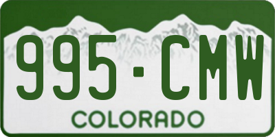 CO license plate 995CMW