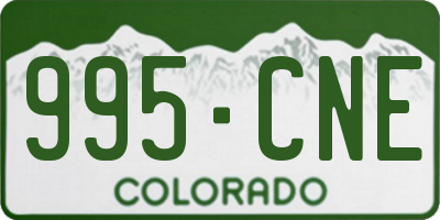 CO license plate 995CNE