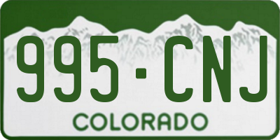 CO license plate 995CNJ