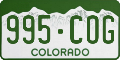 CO license plate 995COG