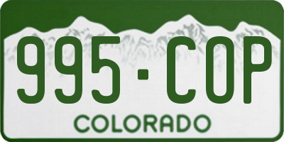CO license plate 995COP
