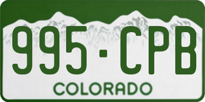 CO license plate 995CPB