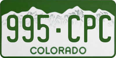 CO license plate 995CPC