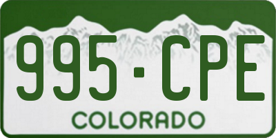 CO license plate 995CPE