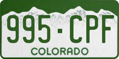 CO license plate 995CPF