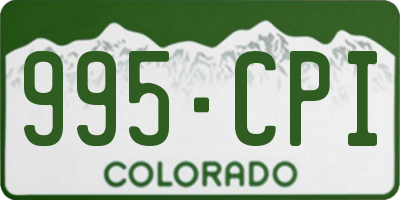 CO license plate 995CPI