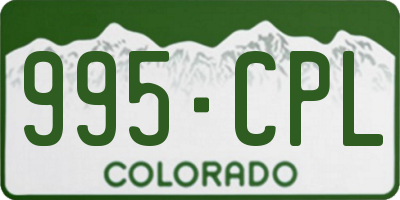 CO license plate 995CPL