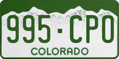 CO license plate 995CPO