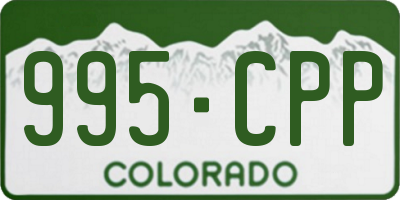 CO license plate 995CPP